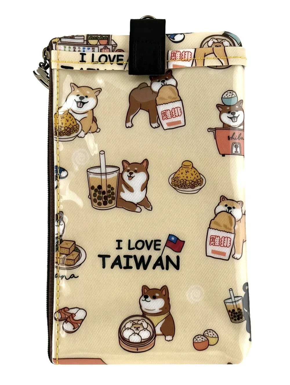 Waterproof Shiba Taiwan Phone Case Pouch W/ Neck Strap